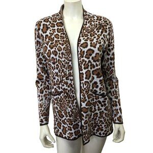 ALLISON DALEY $69 ANIMAL PRINT OPEN CARDIGAN SWEATER SM NWT‎
